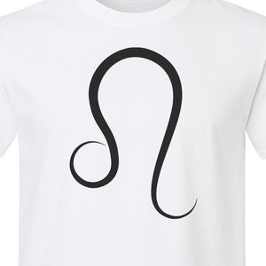 Leo Zodiac Symbol T-Shirt, Minimalist Astrology Graphic Tee for August Birthdays