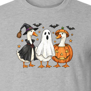 Halloween Goose T-Shirt, Witch, Ghost and Pumpkin Costume Design for Fall Parties and Trick-or-Treat