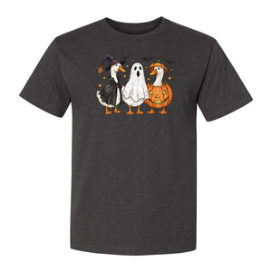 Halloween Goose T-Shirt, Witch, Ghost and Pumpkin Costume Design for Fall Parties and Trick-or-Treat