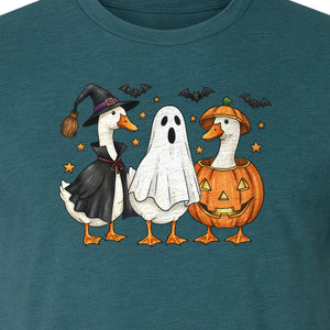 Halloween Goose T-Shirt, Witch, Ghost and Pumpkin Costume Design for Fall Parties and Trick-or-Treat