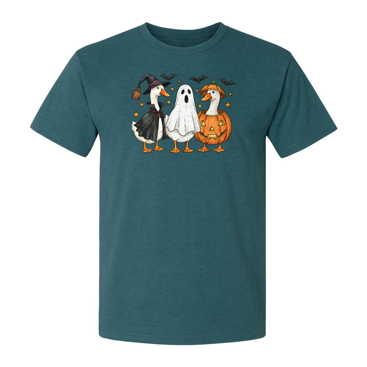Halloween Goose T-Shirt, Witch, Ghost and Pumpkin Costume Design for Fall Parties and Trick-or-Treat