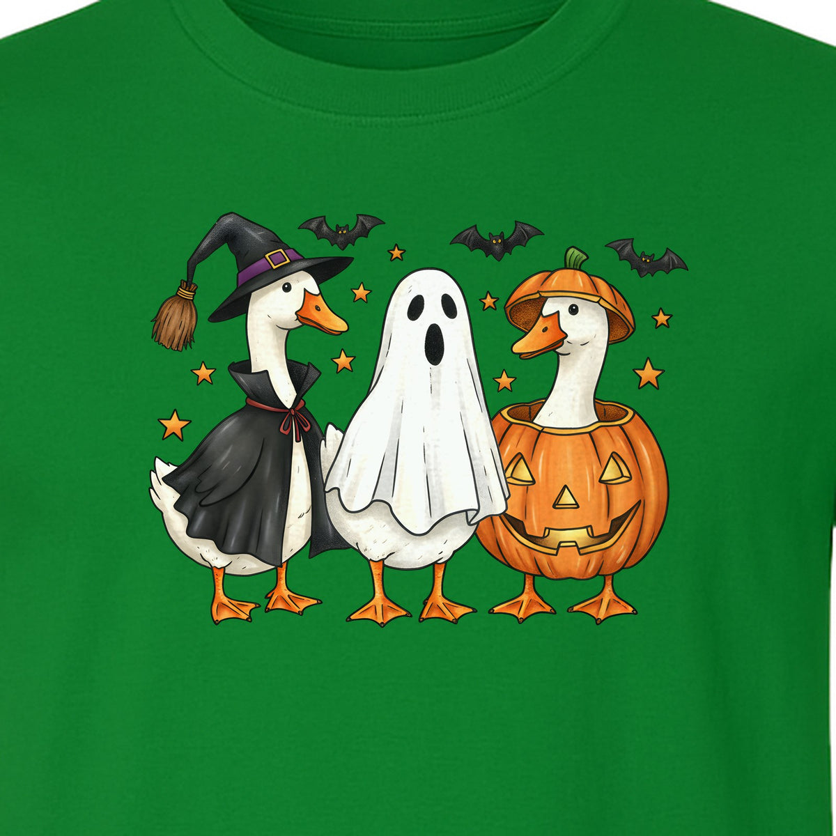 Halloween Goose T-Shirt, Witch, Ghost and Pumpkin Costume Design for Fall Parties and Trick-or-Treat
