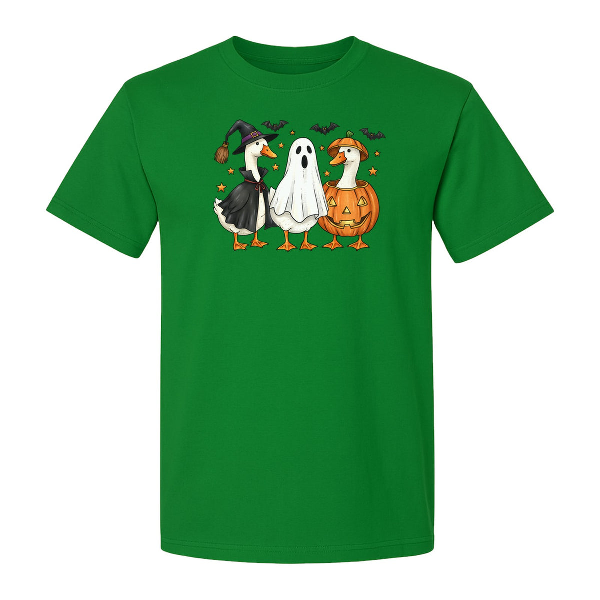 Halloween Goose T-Shirt, Witch, Ghost and Pumpkin Costume Design for Fall Parties and Trick-or-Treat