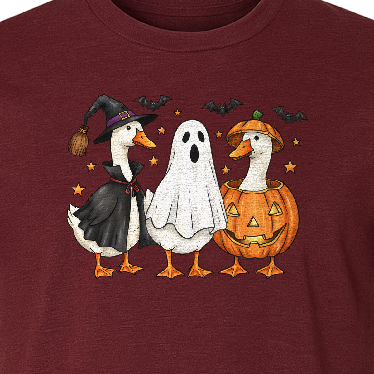 Halloween Goose T-Shirt, Witch, Ghost and Pumpkin Costume Design for Fall Parties and Trick-or-Treat