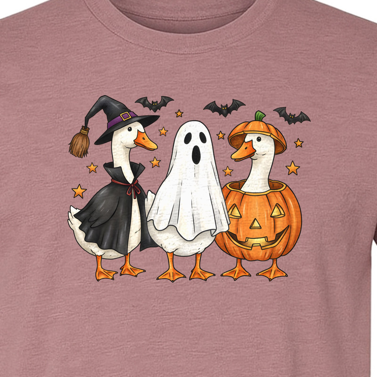 Halloween Goose T-Shirt, Witch, Ghost and Pumpkin Costume Design for Fall Parties and Trick-or-Treat