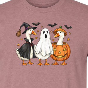 Halloween Goose T-Shirt, Witch, Ghost and Pumpkin Costume Design for Fall Parties and Trick-or-Treat