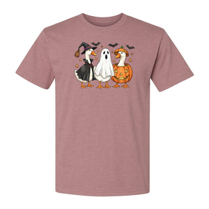 Halloween Goose T-Shirt, Witch, Ghost and Pumpkin Costume Design for Fall Parties and Trick-or-Treat