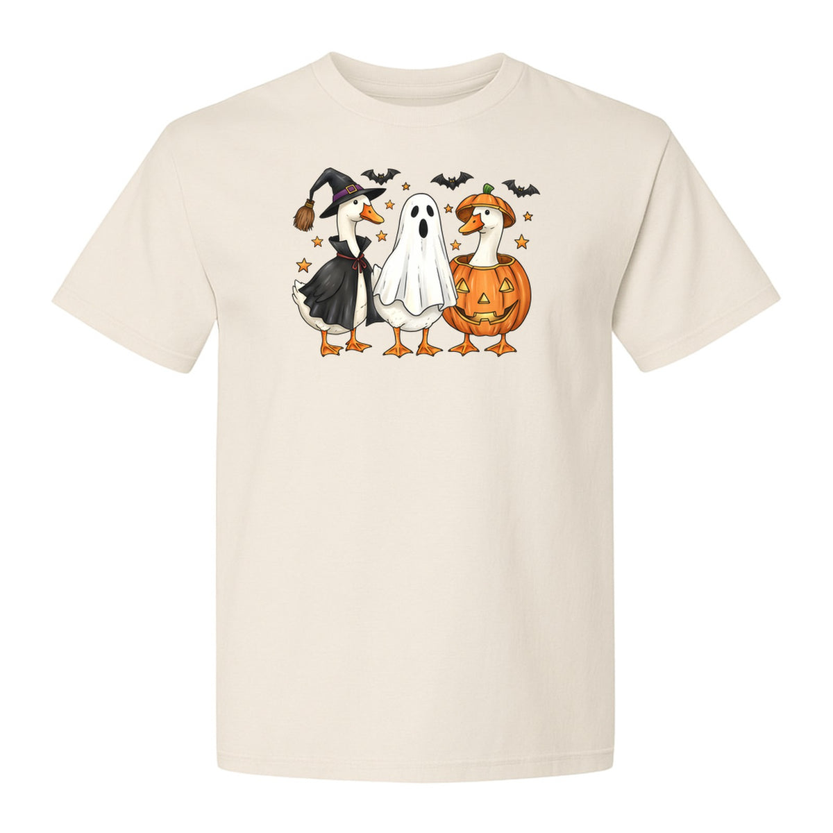 Halloween Goose T-Shirt, Witch, Ghost and Pumpkin Costume Design for Fall Parties and Trick-or-Treat