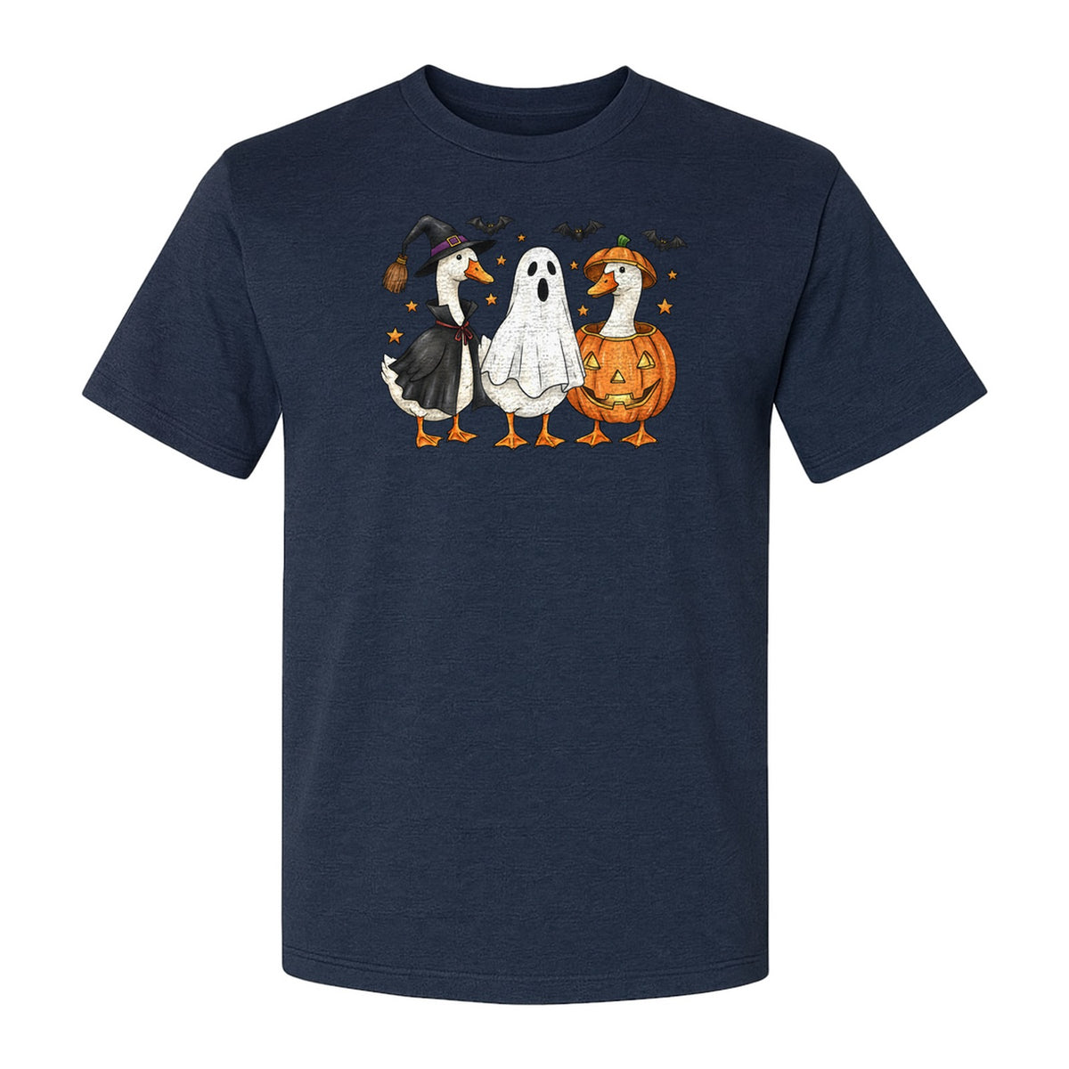 Halloween Goose T-Shirt, Witch, Ghost and Pumpkin Costume Design for Fall Parties and Trick-or-Treat