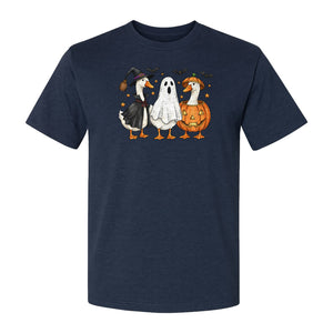 Halloween Goose T-Shirt, Witch, Ghost and Pumpkin Costume Design for Fall Parties and Trick-or-Treat