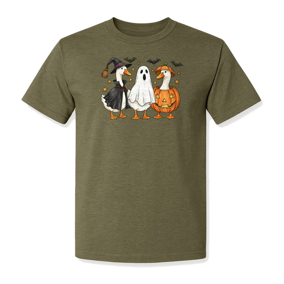 Halloween Goose T-Shirt, Witch, Ghost and Pumpkin Costume Design for Fall Parties and Trick-or-Treat