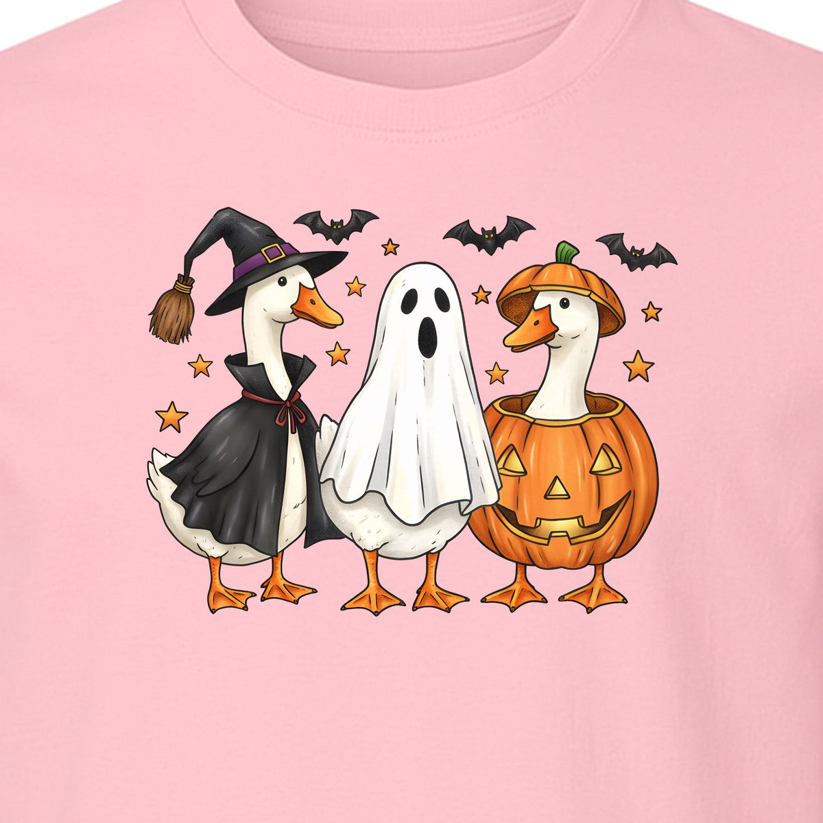 Halloween Goose T-Shirt, Witch, Ghost and Pumpkin Costume Design for Fall Parties and Trick-or-Treat