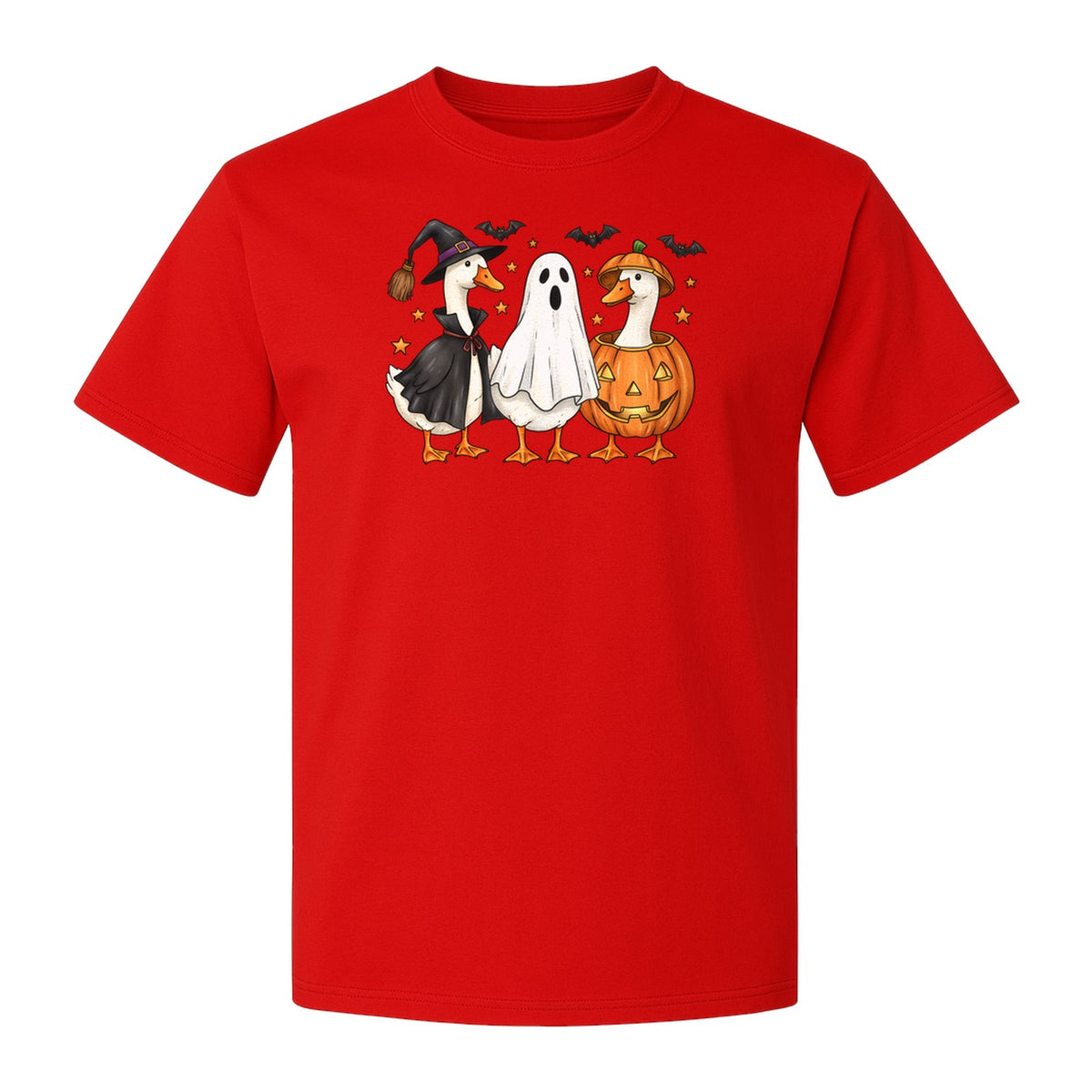 Halloween Goose T-Shirt, Witch, Ghost and Pumpkin Costume Design for Fall Parties and Trick-or-Treat