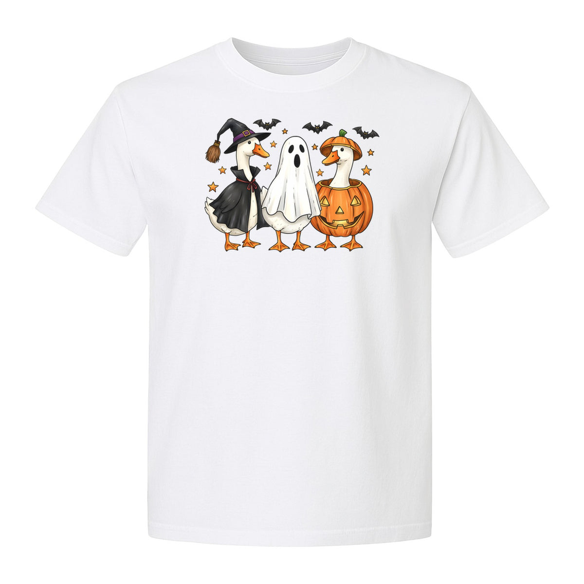 Halloween Goose T-Shirt, Witch, Ghost and Pumpkin Costume Design for Fall Parties and Trick-or-Treat