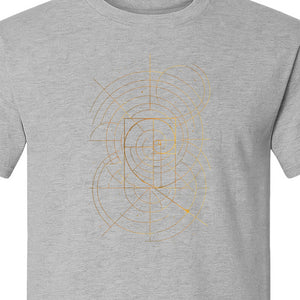 Fibonacci Golden Ratio T-Shirt, Sacred Geometry Math Graphic for Science Lovers