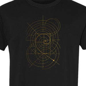 Fibonacci Golden Ratio T-Shirt, Sacred Geometry Math Graphic for Science Lovers