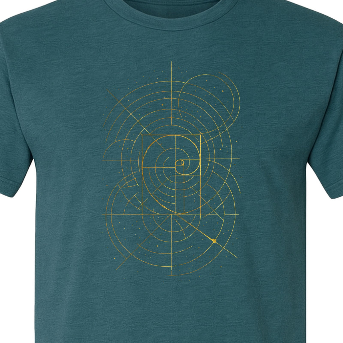 Fibonacci Golden Ratio T-Shirt, Sacred Geometry Math Graphic for Science Lovers
