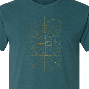 Fibonacci Golden Ratio T-Shirt, Sacred Geometry Math Graphic for Science Lovers