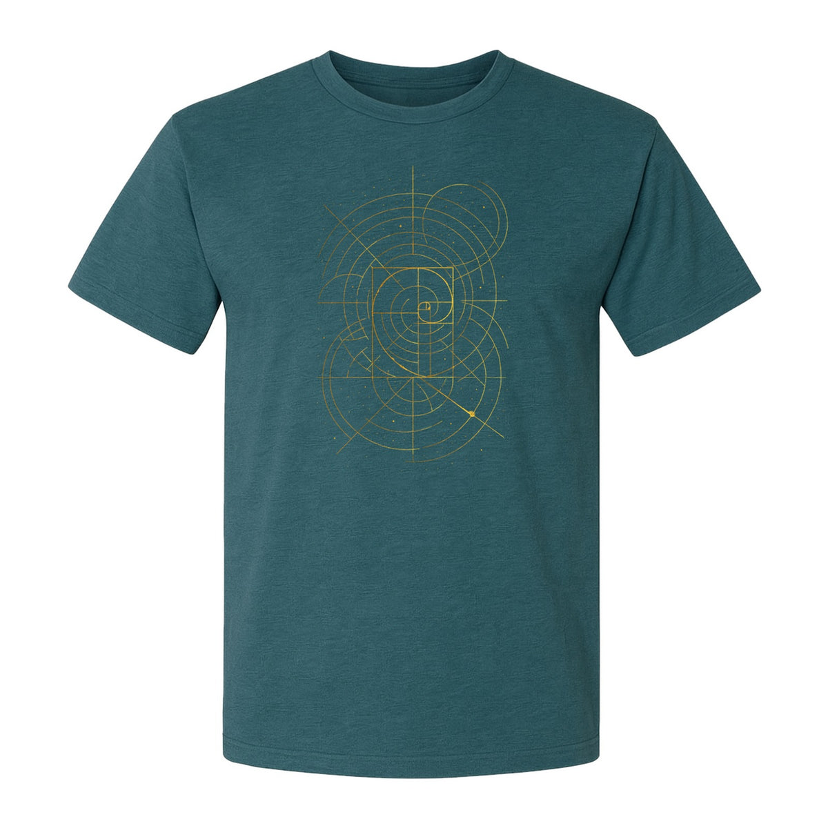 Fibonacci Golden Ratio T-Shirt, Sacred Geometry Math Graphic for Science Lovers