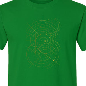 Fibonacci Golden Ratio T-Shirt, Sacred Geometry Math Graphic for Science Lovers