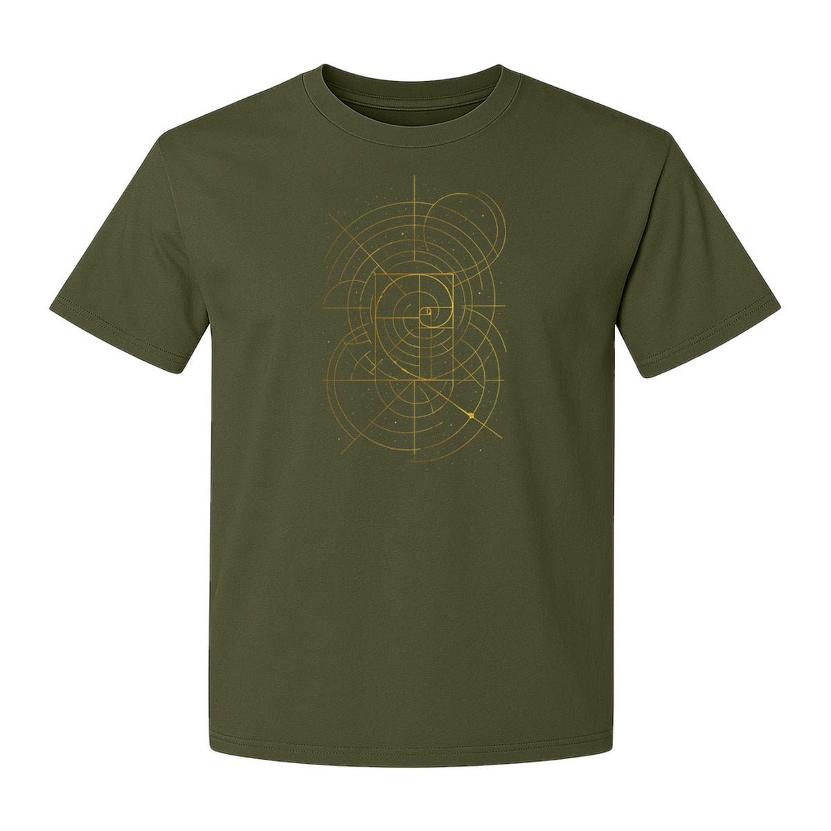 Fibonacci Golden Ratio T-Shirt, Sacred Geometry Math Graphic for Science Lovers