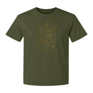 Fibonacci Golden Ratio T-Shirt, Sacred Geometry Math Graphic for Science Lovers
