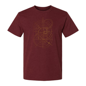 Fibonacci Golden Ratio T-Shirt, Sacred Geometry Math Graphic for Science Lovers
