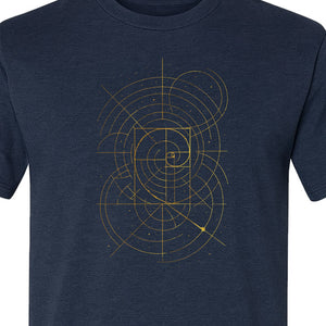 Fibonacci Golden Ratio T-Shirt, Sacred Geometry Math Graphic for Science Lovers