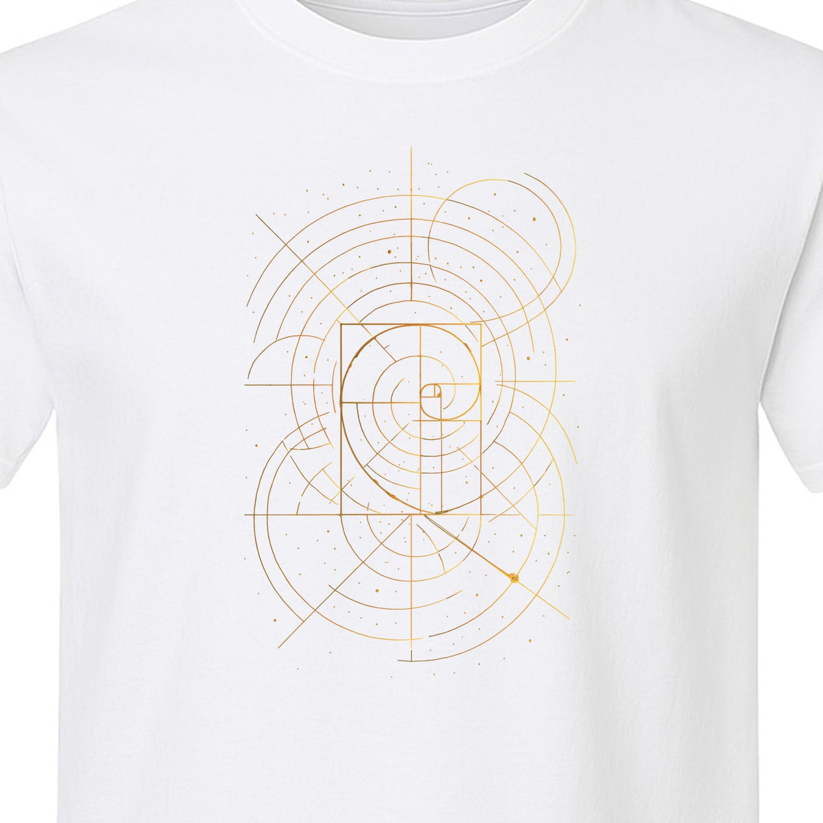 Fibonacci Golden Ratio T-Shirt, Sacred Geometry Math Graphic for Science Lovers