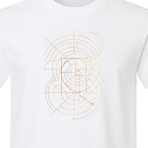 Fibonacci Golden Ratio T-Shirt, Sacred Geometry Math Graphic for Science Lovers