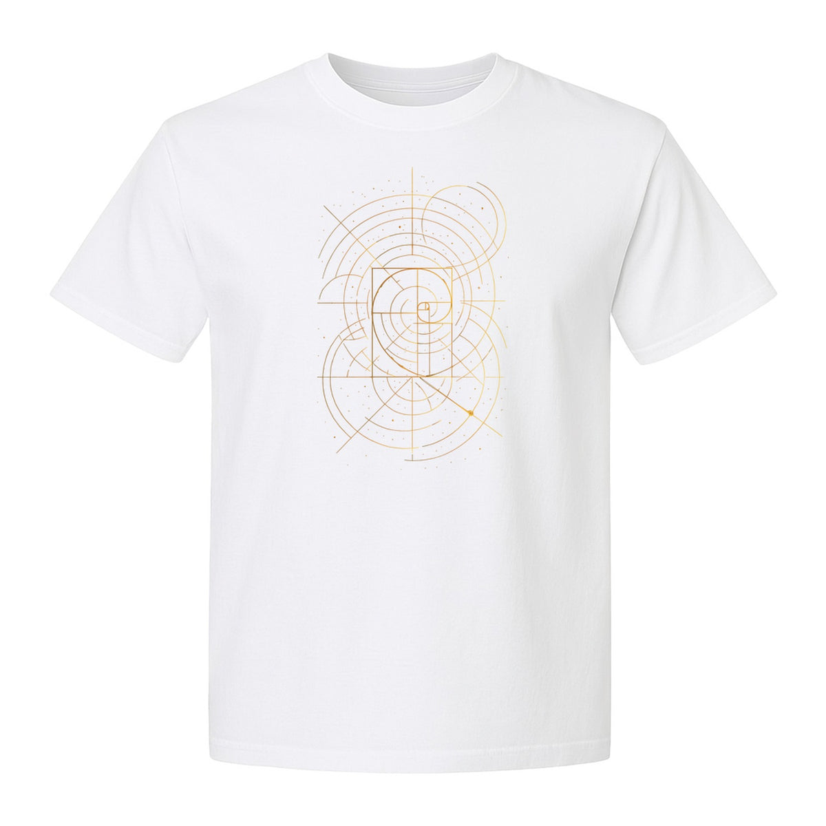 Fibonacci Golden Ratio T-Shirt, Sacred Geometry Math Graphic for Science Lovers