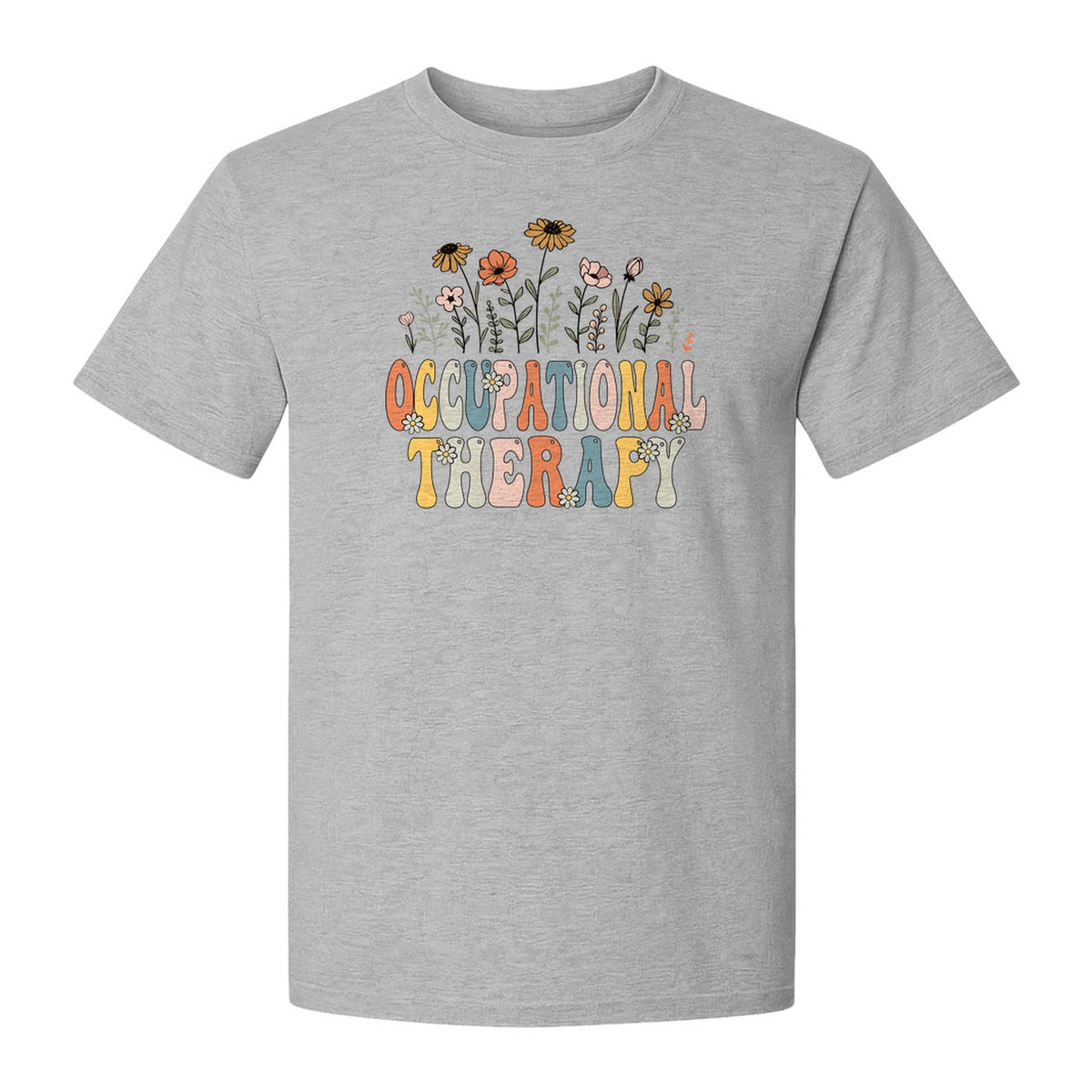 Occupational Therapy T-Shirt, Retro Floral OT Graduation Design for Therapists and Students