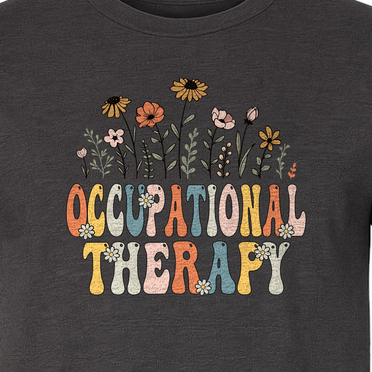 Occupational Therapy T-Shirt, Retro Floral OT Graduation Design for Therapists and Students