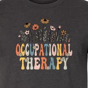 Occupational Therapy T-Shirt, Retro Floral OT Graduation Design for Therapists and Students