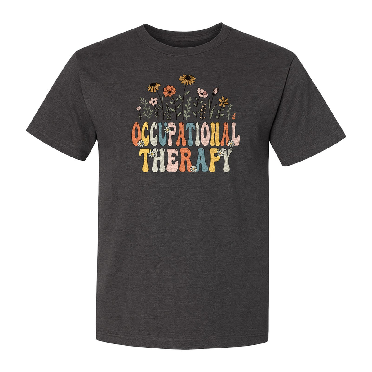 Occupational Therapy T-Shirt, Retro Floral OT Graduation Design for Therapists and Students