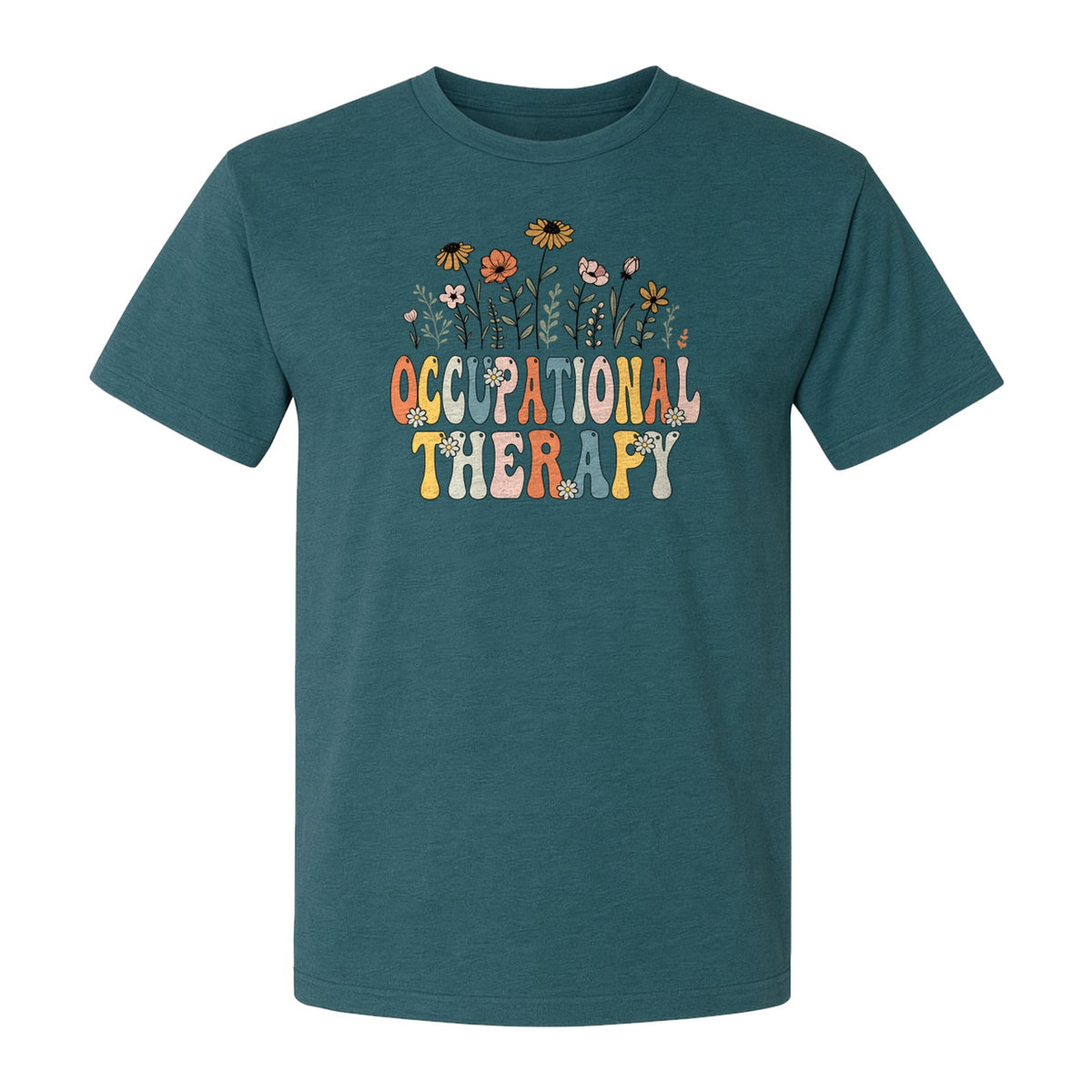 Occupational Therapy T-Shirt, Retro Floral OT Graduation Design for Therapists and Students