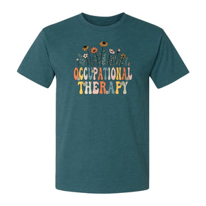 Occupational Therapy T-Shirt, Retro Floral OT Graduation Design for Therapists and Students