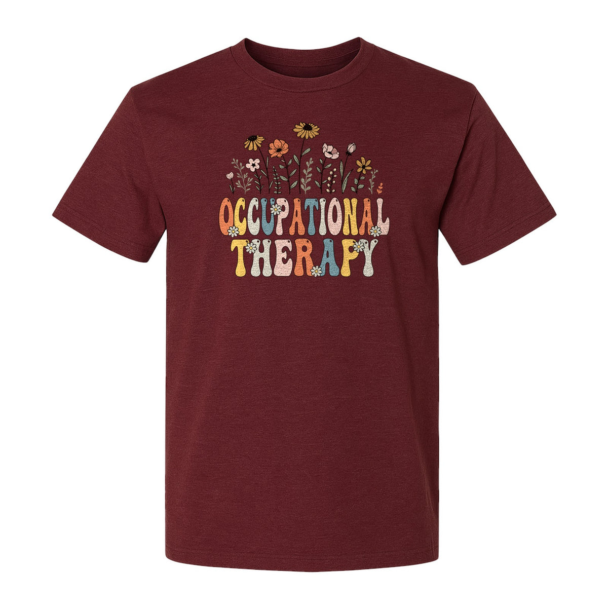 Occupational Therapy T-Shirt, Retro Floral OT Graduation Design for Therapists and Students