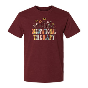 Occupational Therapy T-Shirt, Retro Floral OT Graduation Design for Therapists and Students