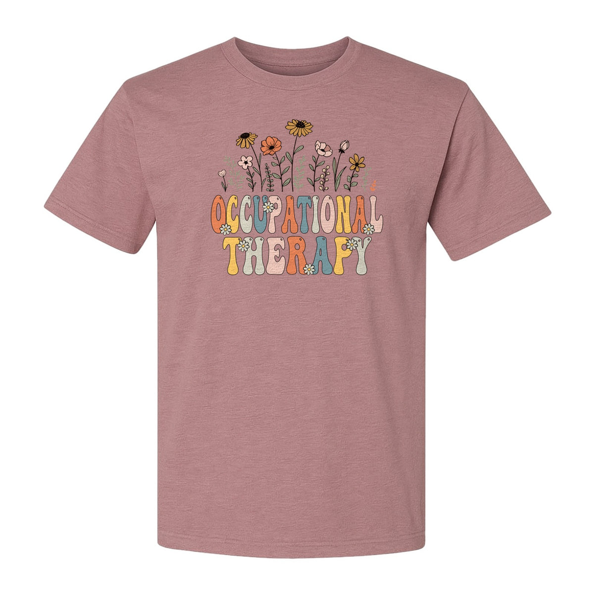 Occupational Therapy T-Shirt, Retro Floral OT Graduation Design for Therapists and Students