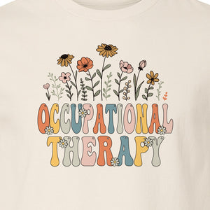 Occupational Therapy T-Shirt, Retro Floral OT Graduation Design for Therapists and Students