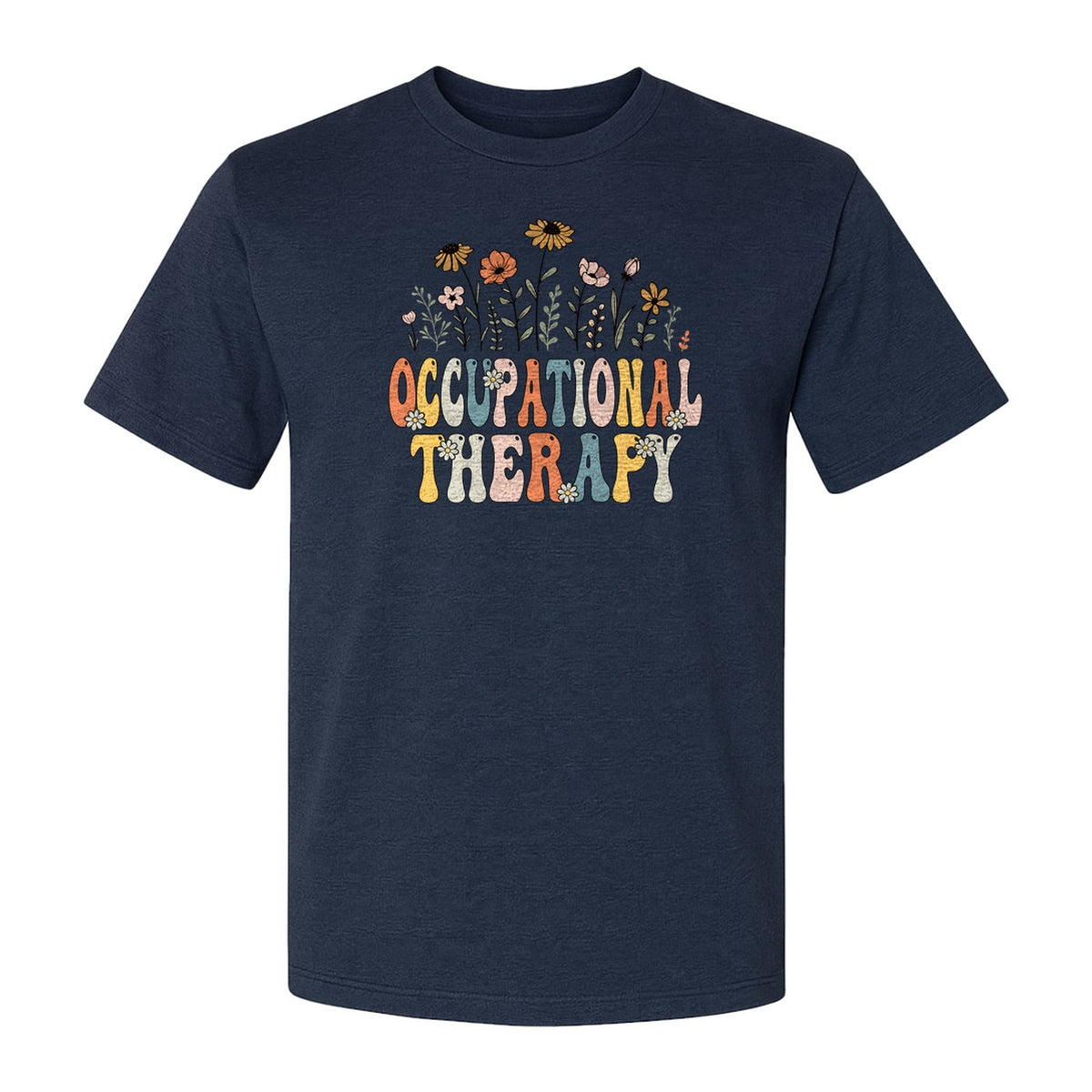 Occupational Therapy T-Shirt, Retro Floral OT Graduation Design for Therapists and Students