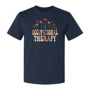 Occupational Therapy T-Shirt, Retro Floral OT Graduation Design for Therapists and Students