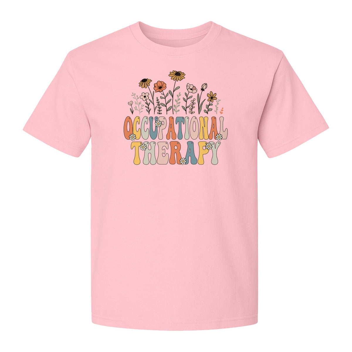 Occupational Therapy T-Shirt, Retro Floral OT Graduation Design for Therapists and Students