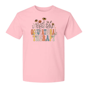 Occupational Therapy T-Shirt, Retro Floral OT Graduation Design for Therapists and Students