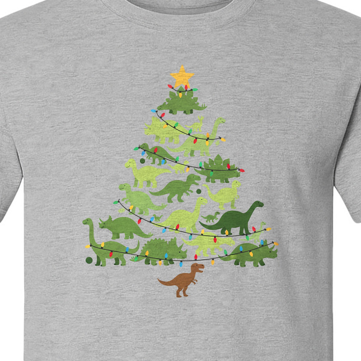 Dinosaur Christmas T-Shirt, Festive Tree of Dinosaurs Holiday Gift for Dino Fans