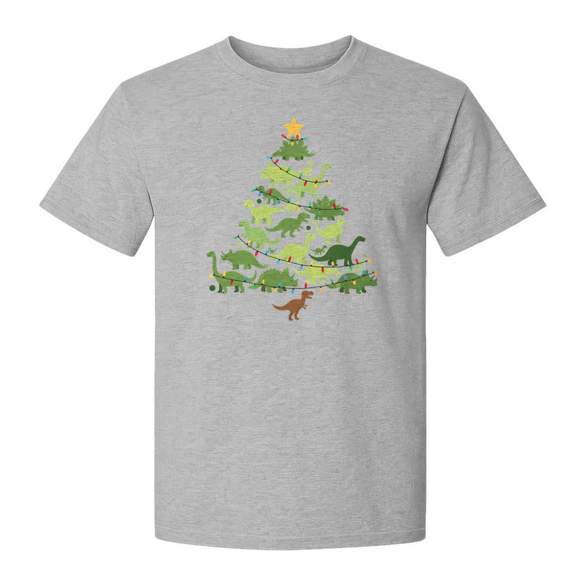 Dinosaur Christmas T-Shirt, Festive Tree of Dinosaurs Holiday Gift for Dino Fans