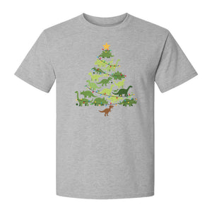 Dinosaur Christmas T-Shirt, Festive Tree of Dinosaurs Holiday Gift for Dino Fans
