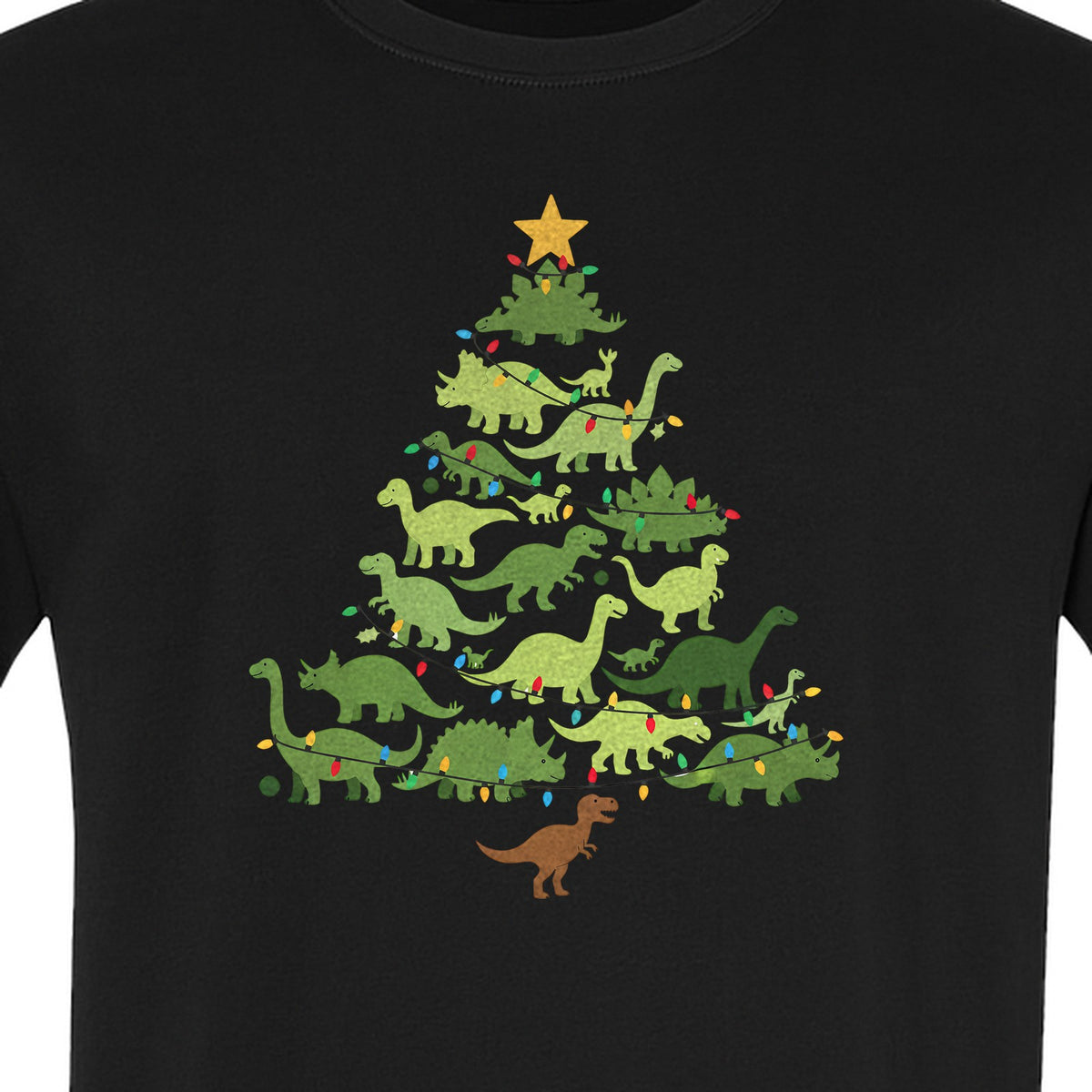 Dinosaur Christmas T-Shirt, Festive Tree of Dinosaurs Holiday Gift for Dino Fans