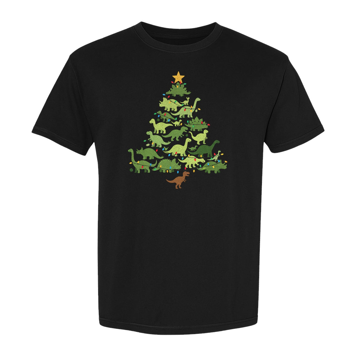 Dinosaur Christmas T-Shirt, Festive Tree of Dinosaurs Holiday Gift for Dino Fans